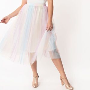 Pastel Rainbow Tulle Skirt